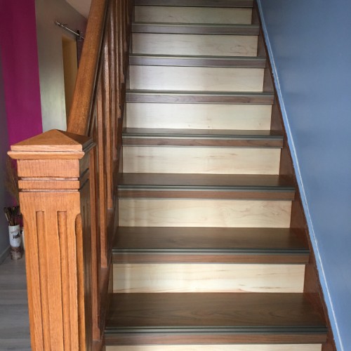 Rénovation d&rsquo;escalier bicolor