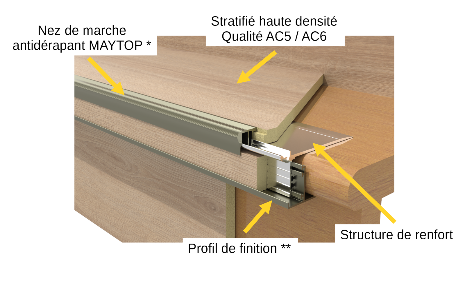 structure renovation escalier